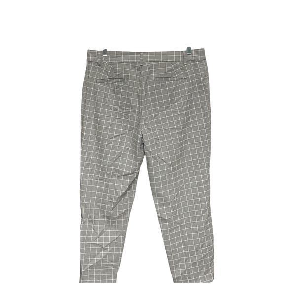 LOFT Gray Plaid Cropped Pants - Women's 14 - Picture 2 of 4